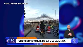 Two accidents force full closure of La Línea highway at the helicoidal bridge