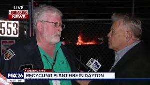 Live update: Fire burns at recycling plant in Dayton