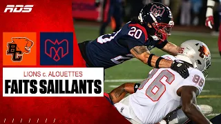 Faits saillants : Lions c. Alouettes (Semaine 14)