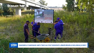Panourile campaniei anti-înec au fost montate lângă râurile Moldova și Siret