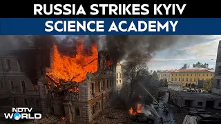 Russia Strikes Kyiv Science Academy: Fire Rages After Drone Attack