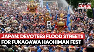 Devotees Brave Japan Floods As Hundreds Storm Streets To Mark Fukagawa Hachiman Festival