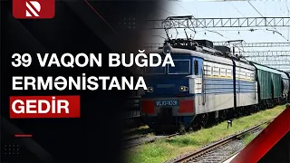 Biləcəri stansiyasından 39 vaqonda 2725 ton buğda Böyük Kəsik istiqamətinə yola düşür - Real TV
