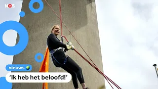 Rotterdam Mayor abseils down the Euromast: 'It was pretty scary!'