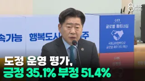 [여론조사]도정 운영 평가, 긍정 35.1%부정 51.4%/JIBS/제주/2026.02.13