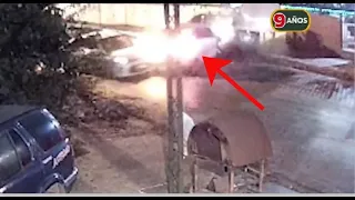 Violent crash in San Lorenzo during the early morning hours