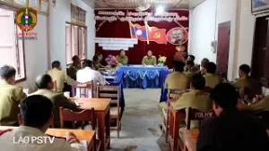 ຄະນະພັກກອງບັນຊາການ ປກສ ແຂວງອຸດົມໄຊ ໄດ້ລົງເຄື່ອນໄຫວຊຸກຍູ້ ວຽກງານປ້ອງກັນຄວາມສະຫງົບຢູ່ ປກສ ເມືອງປາກແບງ