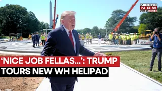 Trump Tours New White House Helipad, Touts Rapid Construction For Ballroom 'Military Complex'