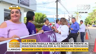 Protest held in front of the Public Ministry in La Ceiba due to high rate of femicides