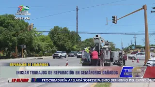 Inician trabajos de reparación en semáforos dañados en La Ceiba