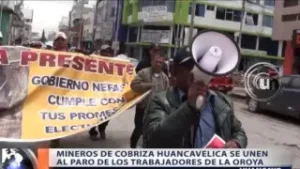 MINEROS DE COBRIZA RESPALDAN A OBREROS DE LA DOE RUN PERÚ