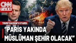 Trump, saying "I warned you before," to Macron: "Paris will soon become a Muslim city."