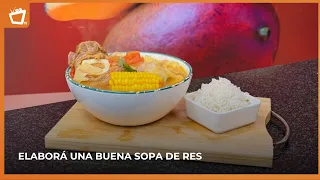 Paso a paso para que elaborés una exquisita sopa de res