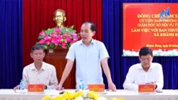 Đoàn công tác tỉnh làm việc với đảng ủy xã Khánh Hưng
