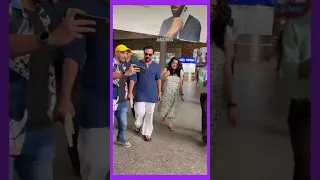 Saif Ali Khan's Airport Arrival Creates a Buzz🎬❤#SaifAliKhan #trending #viralvideo #trendingnow