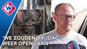 Paar dagen voor opening staat strandtent in brand