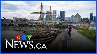 Italian navy training ship docks at Montreal’s Old Port during North American tour