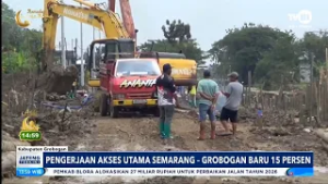 Pengerjaan Akses Utama Semarang - Grobogan Baru 15 Persen