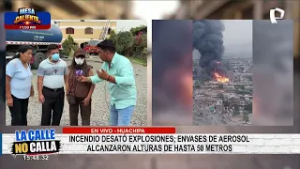 Incendio desató explosiones en almacén de Huachipa