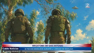 30 JUN 2026 Avanza desalojo en Cerro Centinela con demolición de techos y una detenida