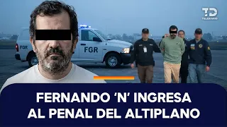Fernando 'N' enters Altiplano prison by air; he will face his trial there for tax fuel theft