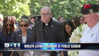 9-11 Wreath Laying Ceremony at Boston Public Garden
