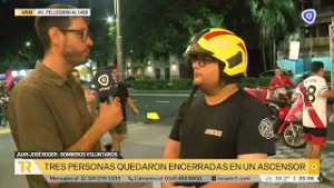 Vecinos quedaron atrapados en el ascensor de su edificio durante más de una hora