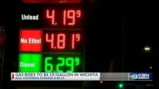 Gas prices in Wichita climb to nearly $4.20 a gallon
