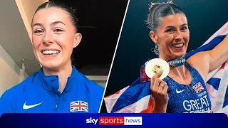 Amy Hunt reacts to four gold medal wins & making history with Asher-Smith at European Championships