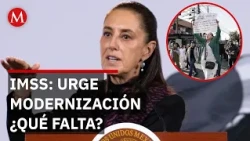 Sheinbaum urge digitalizar el IMSS y pide cambios al sindicato