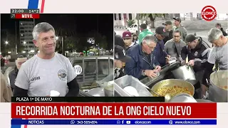 "Cielo Nuevo" NGO conducts its nightly rounds at Plaza Primero de Mayo