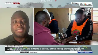 Zambia closes courts, preventing election dispute