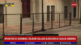 Government House Fenced Off Ahead of Pension Reform Debate
