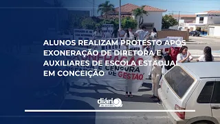 Students protest after principal and staff at state school in Conceição are dismissed