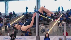 Storrs native clearing the bar for UConn track and field team