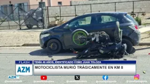 Motociclista murió trágicamente en km 8