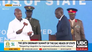 PRESIDENT WILLIAM RUTO HANDS OVER EAC CHAIRMANSHIP TO MUSEVENI, TRANSFERS INSTRUMENTS OF AUTHORITY
