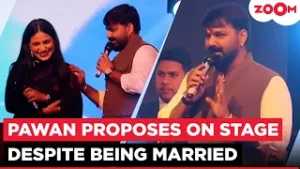 Bhojpuri Star Pawan Singh PROPOSES Female Host on stage; Video goes viral