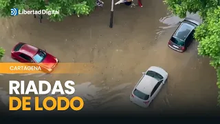 Caos total en Cartagena:  lluvias torrenciales y calles anegadas