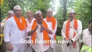 Goan Reporter::: Quepem MLA Altone Participated in Warkari pilgrimage at Mollem