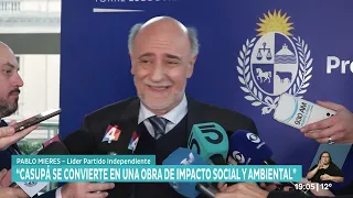 Pablo Mieres reiterates to Orsi his disagreement with the construction of the Casupá dam