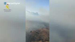 Imágenes aéreas del incendio en el municipio almeriense de Los Gallardos