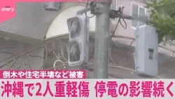【台風30号】沖縄で2人重軽傷  停電の影響続く…倒木や住宅半壊  車両損壊などの被害も