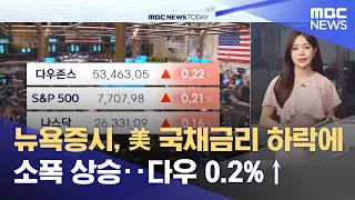 뉴욕증시, 美 국채금리 하락에 소폭 상승‥다우 0.2%↑ (2026.08.20/뉴스투데이/MBC)