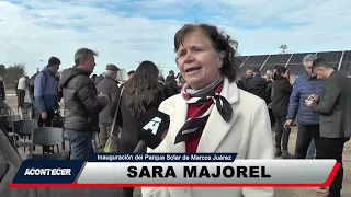 Marcos Juárez: Inauguran Parque Solar Comunitario en la ciudad