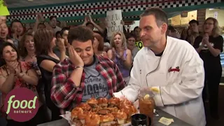 Adam Richman Suffers A Heartbreaking Defeat Against This 5lb Slider Challenge | Man V Food
