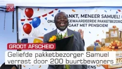 'Al die mensen voor mij?' Geliefde pakketbezorger Samuel verrast door 200 buurtbewoners