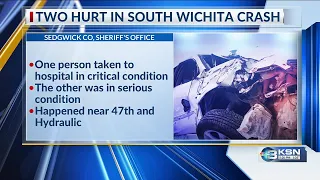 Crash south of Wichita sends two to the hospital