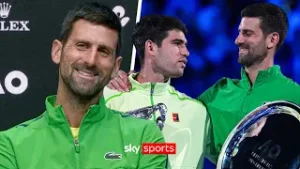 Новак Джокович реагирует на поражение Карлоса Алькараса в финале Открытого чемпионата Австралии ?