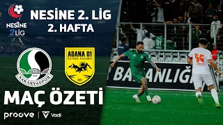 Sakaryaspor - Adana 01 FK | Nesine 2nd League Red Group Week 2 Match Highlights